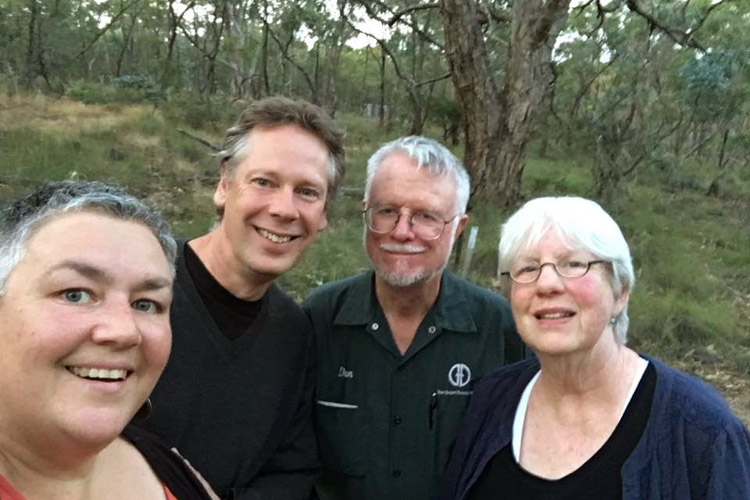 Taking Dan & Sharon on their first walk into the Australian bush.
